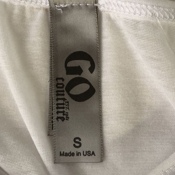 Go Couture Small White Sleeveless Tee - Picture 4 of 13